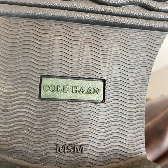 Vintage Cole Haan Country Lace Up Ankle Boots Men 10M Brown Leather Rugged Work - Picture 9 of 15